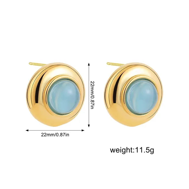 New Trend Waterproof Anti Allergic Metal Geometric Irregular