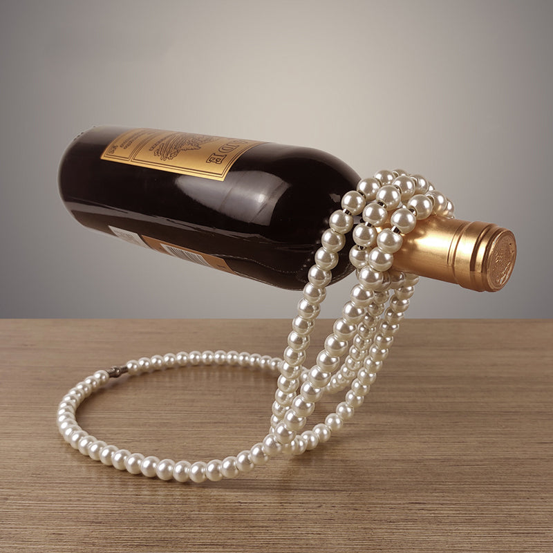 Pearl Necklace Stainless Steel Wine Rack Wine Pedestal Clamp