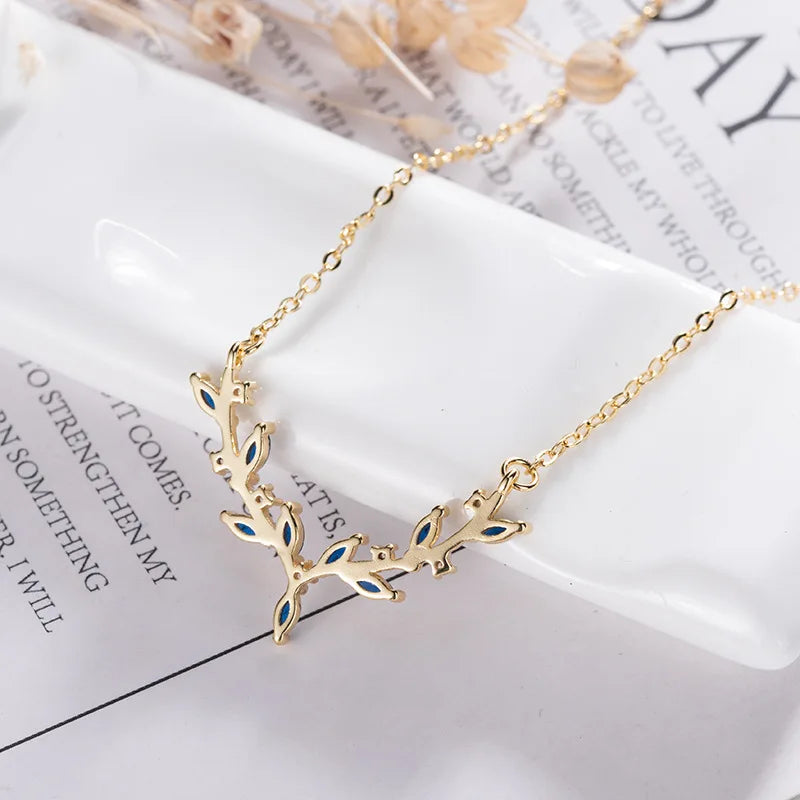 Hight Quality 925 Sterling Silver Antler Pendant Necklace fo