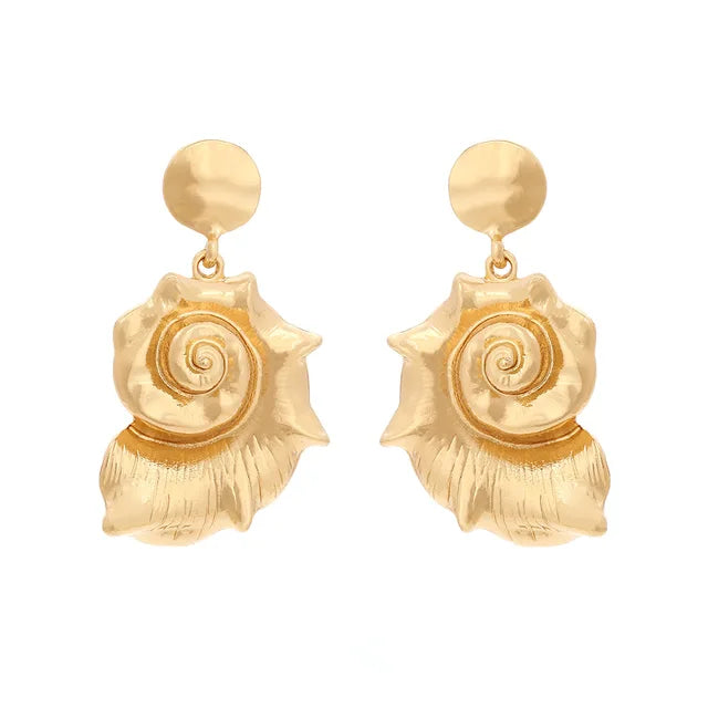 Alloy conch pendant earrings conch pendant earrings for wome