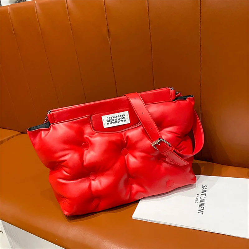 Winter Quilted Down Shoulder Bag