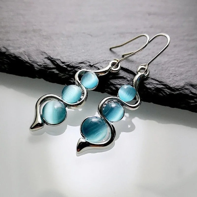 Shine Natural Stone Drop Earrings