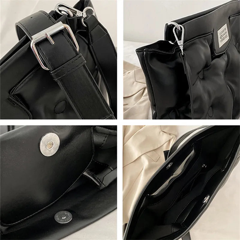 Winter Quilted Down Shoulder Bag