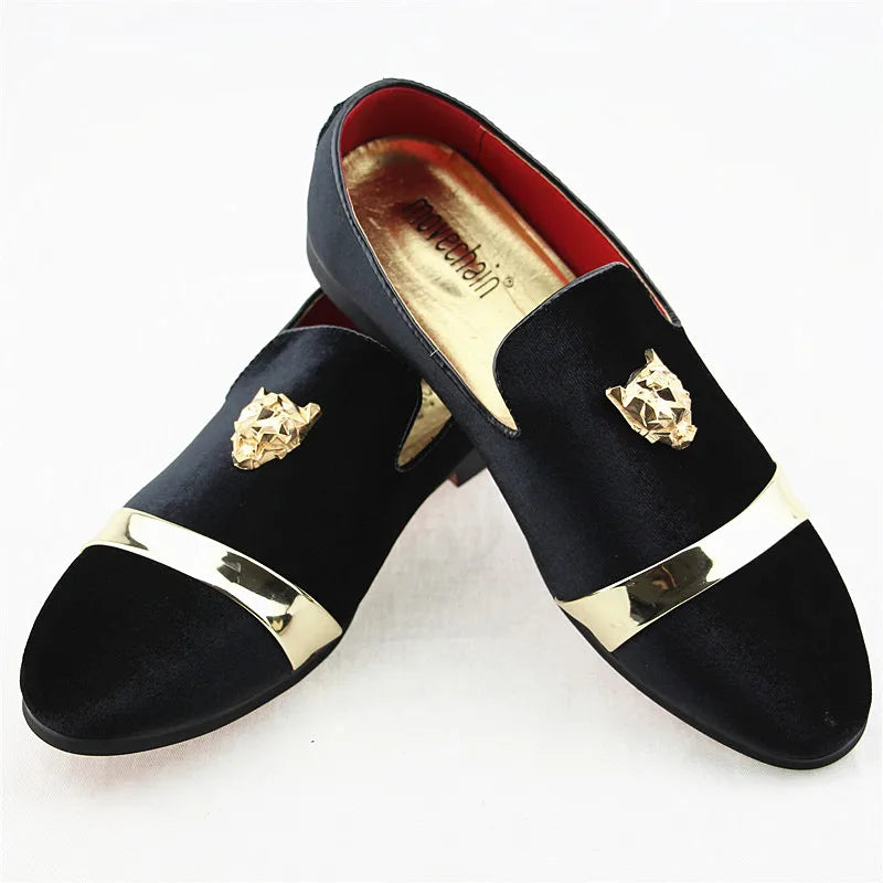 Men's Fashion Embroidery Loafers Mens Casual Outdoor Driving
