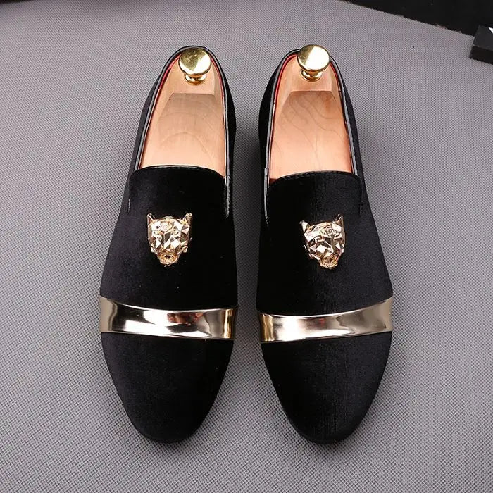 Men's Fashion Embroidery Loafers Mens Casual Outdoor Driving