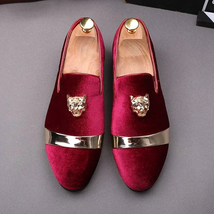Men's Fashion Embroidery Loafers Mens Casual Outdoor Driving