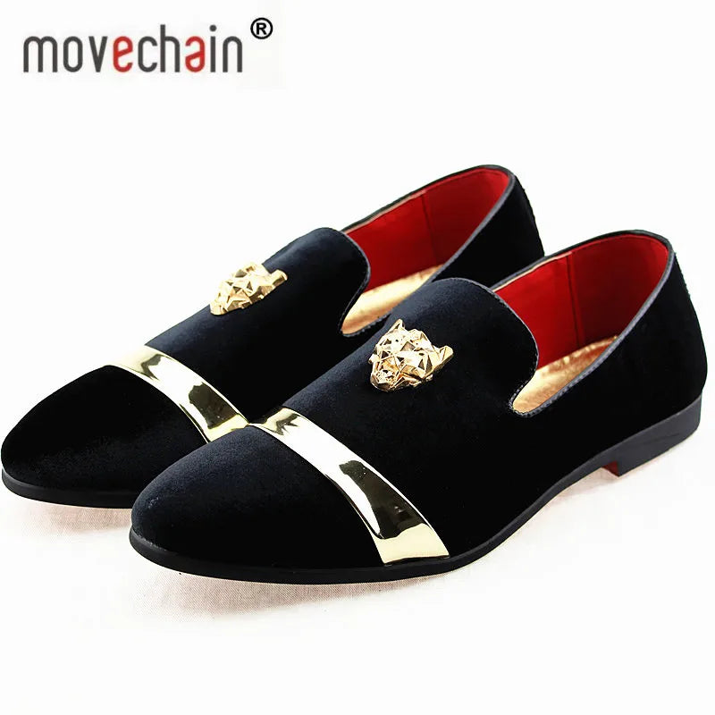 Men's Fashion Embroidery Loafers Mens Casual Outdoor Driving