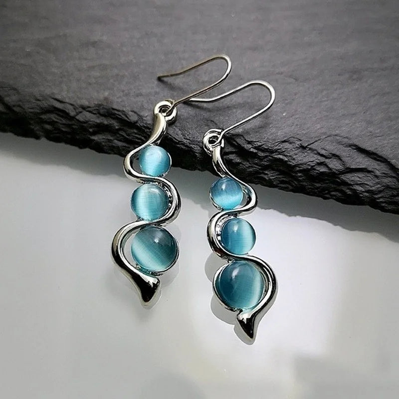 Shine Natural Stone Drop Earrings