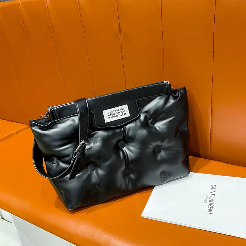 Winter Quilted Down Shoulder Bag