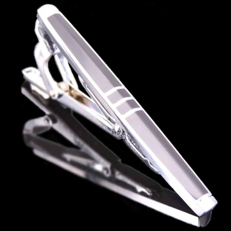 DY New and high quality laser engraving tie clip  fashion style  black men's business clip