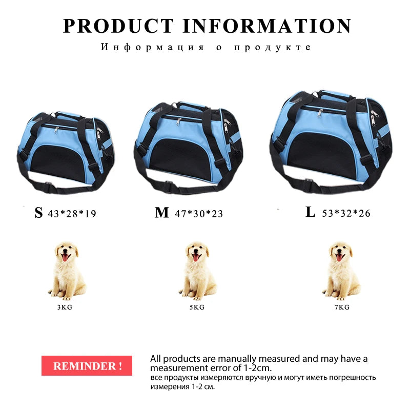 Cat Bags Portable Dog Carrier Bag Mesh Breathable Carrier Ba