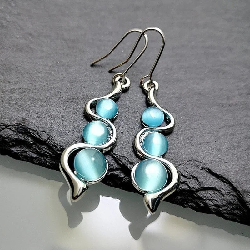 Shine Natural Stone Drop Earrings
