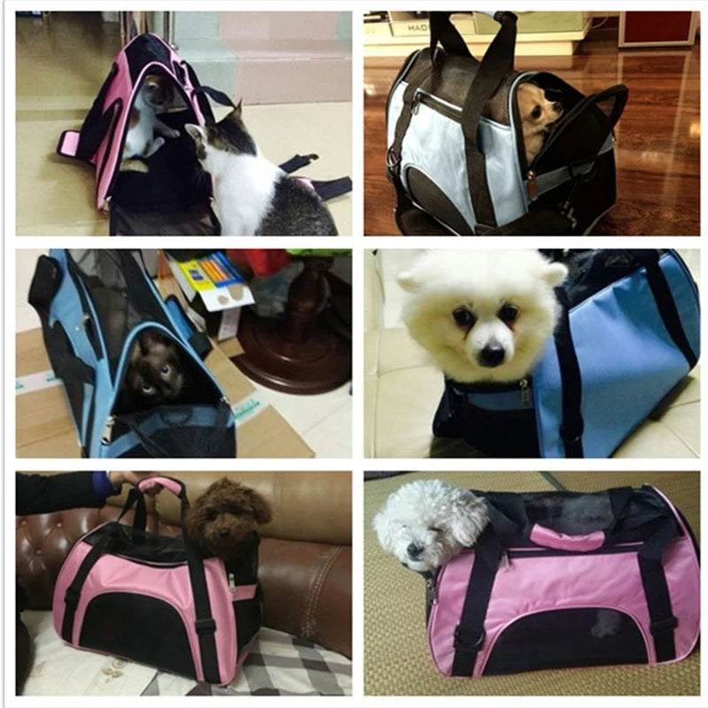 Cat Bags Portable Dog Carrier Bag Mesh Breathable Carrier Ba