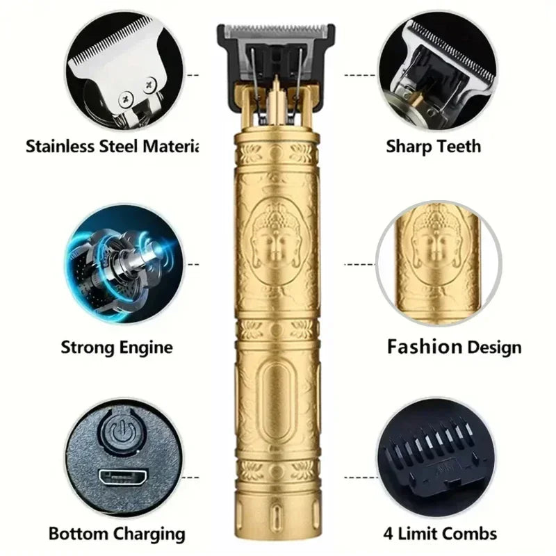 T9 Professional Hair Clipper/Accessories for Men | USB-C Fast Charging | Beard/Body/Hair Trimmer | Precision Electric Shaver