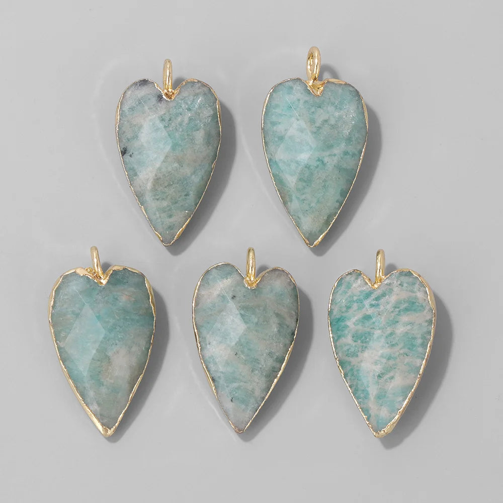 Heart Stone Pendant Set