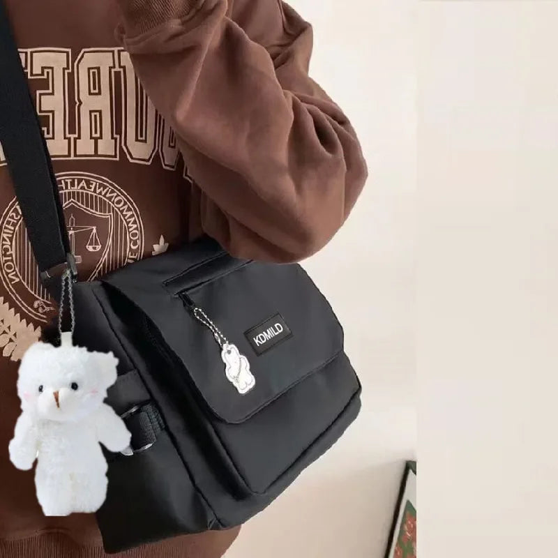 2023 Women's Bag Korean Style Female Messenger Bags College Large Capacity Versatile Shoulder Bag Student School Bags Bolsos Sac