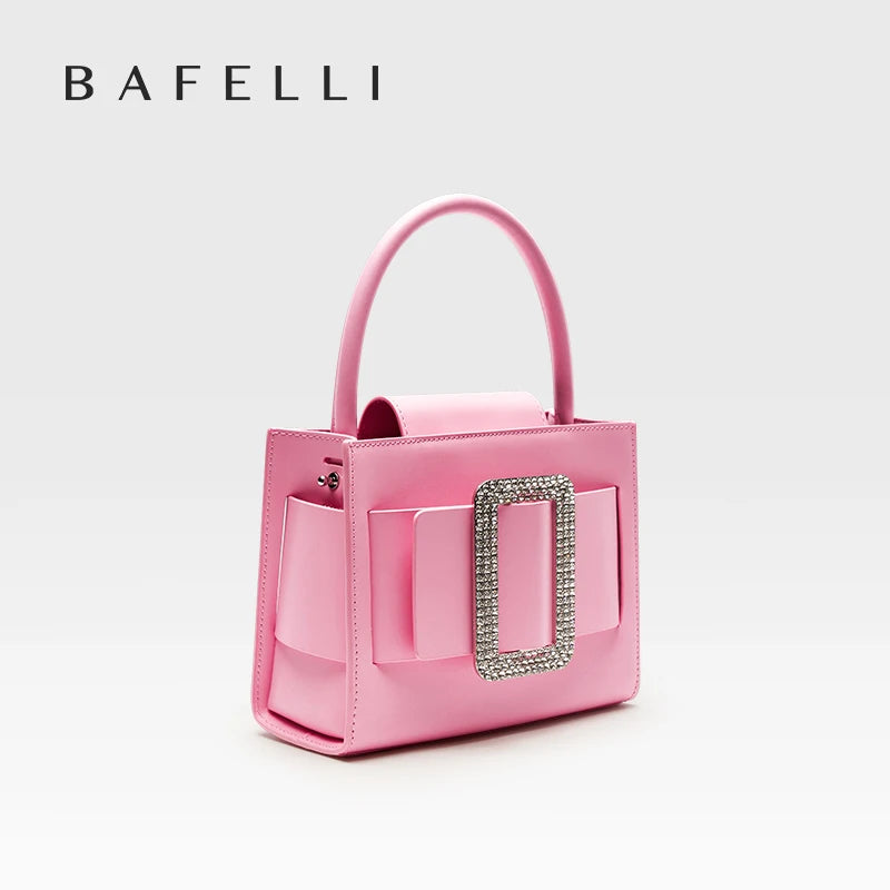BAFELLI 2023 NEW WOMEN'S FASHION PINK EVENING HANDBAG SHOULD