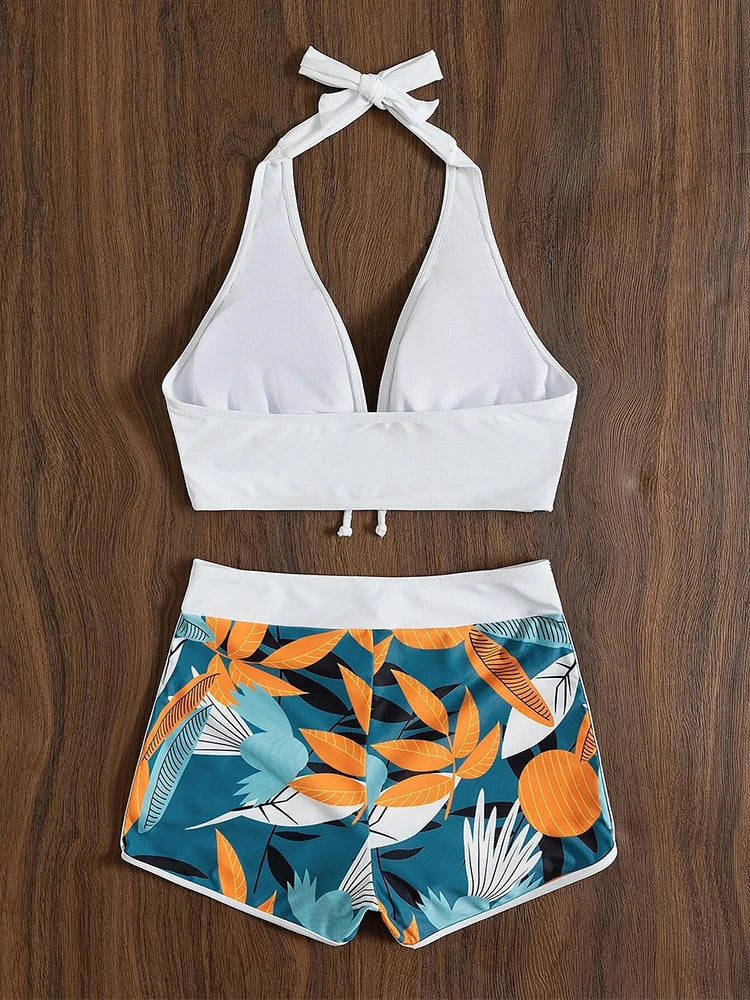 2023 High-Waist Halter Bikini Set