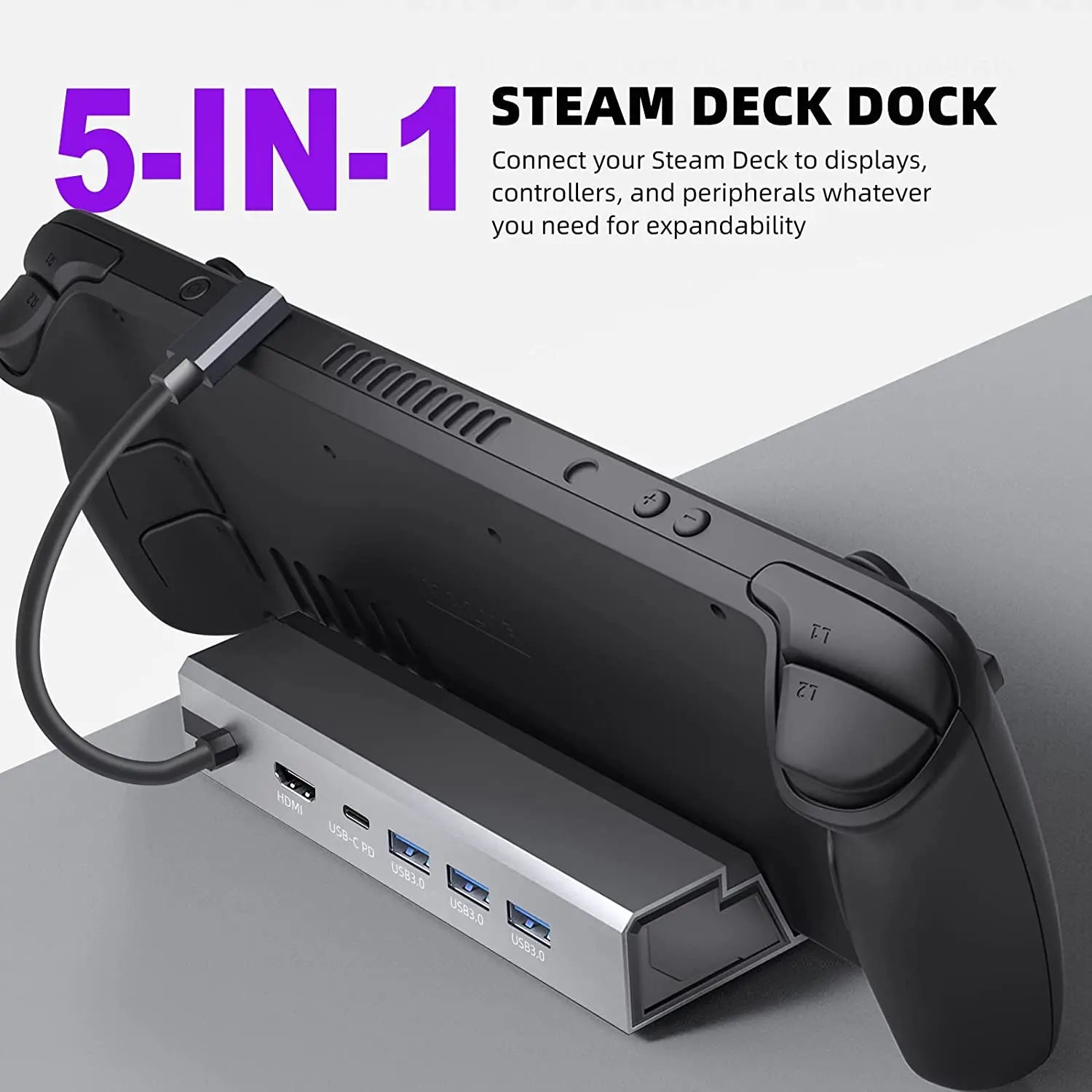 USB Type-C Docking Station for Steam Deck 4k60hz USB3.0 PD60
