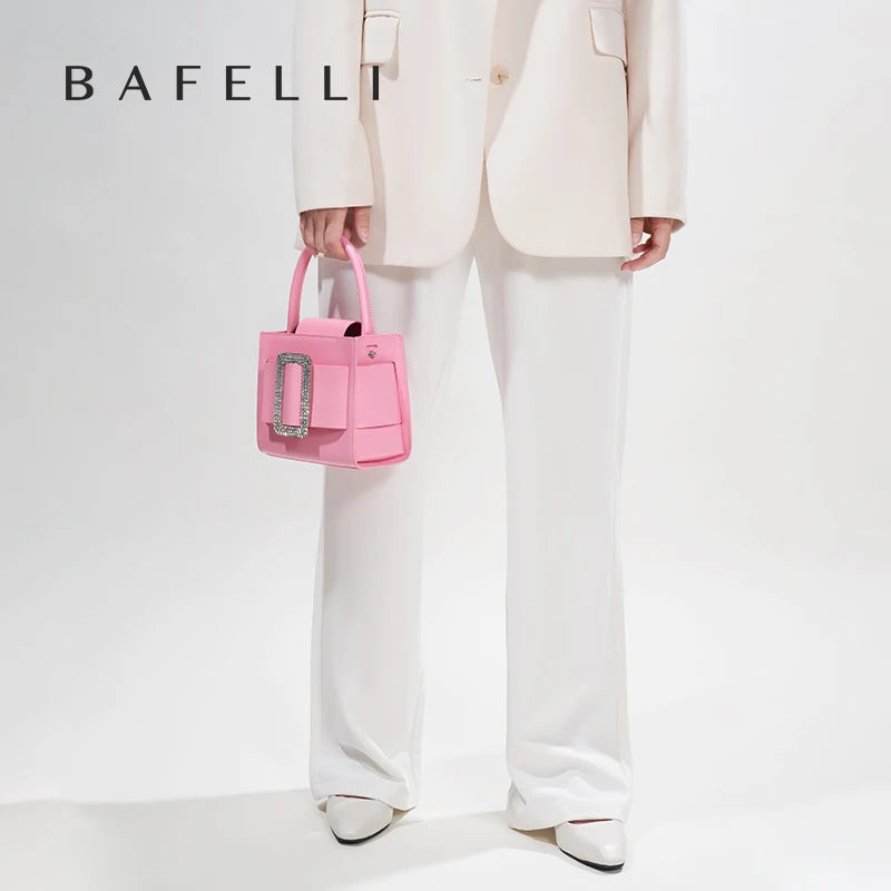 BAFELLI 2023 NEW WOMEN'S FASHION PINK EVENING HANDBAG SHOULD