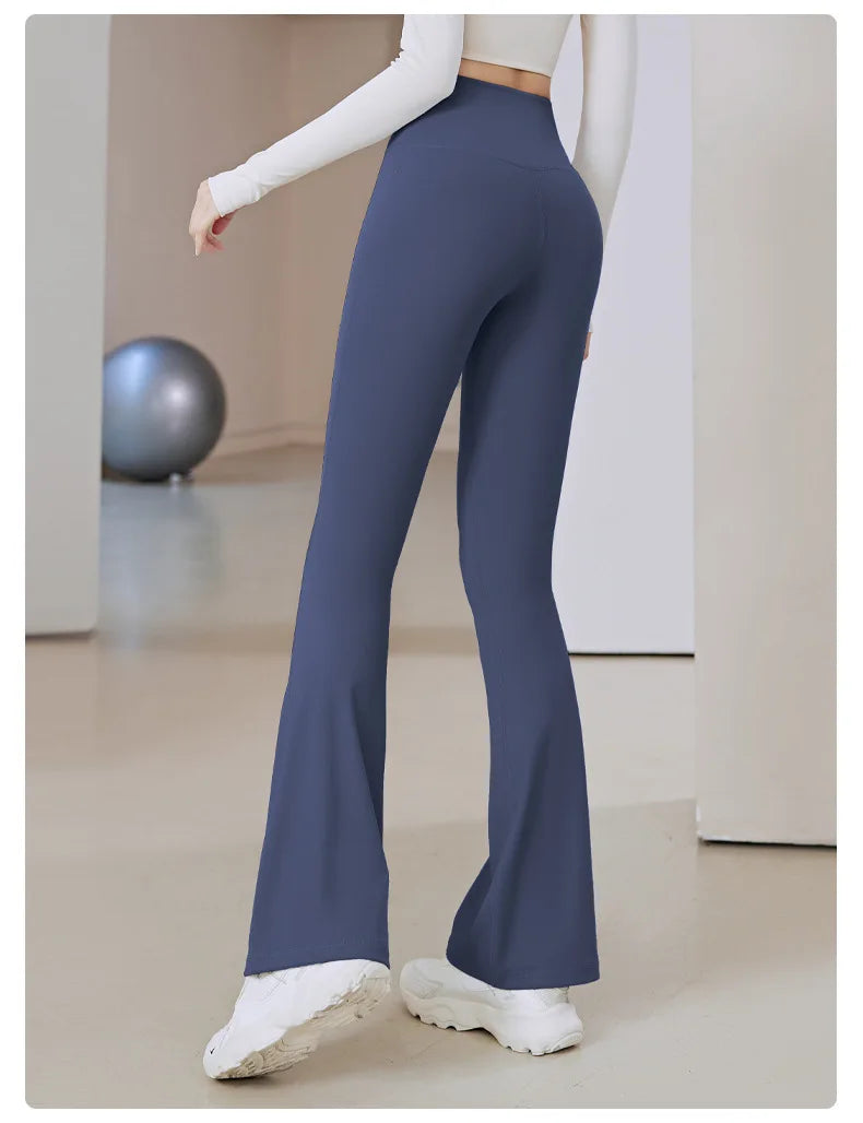 Women Flare Pants Slim High Waist Solid SexyShark Flare Pant