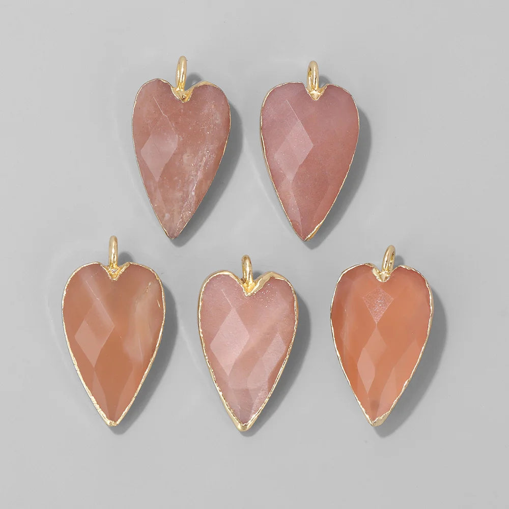 Heart Stone Pendant Set