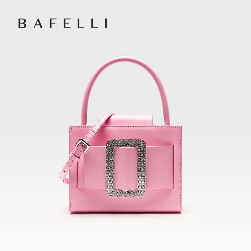 BAFELLI 2023 NEW WOMEN'S FASHION PINK EVENING HANDBAG SHOULD
