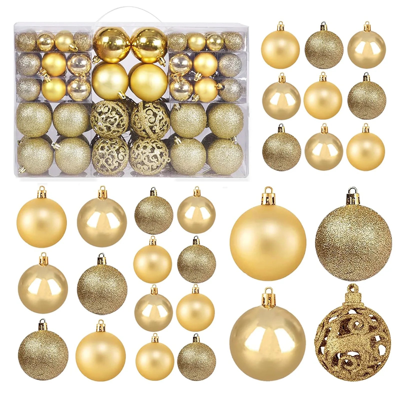 100pcs Christmas Tree Baubles Set