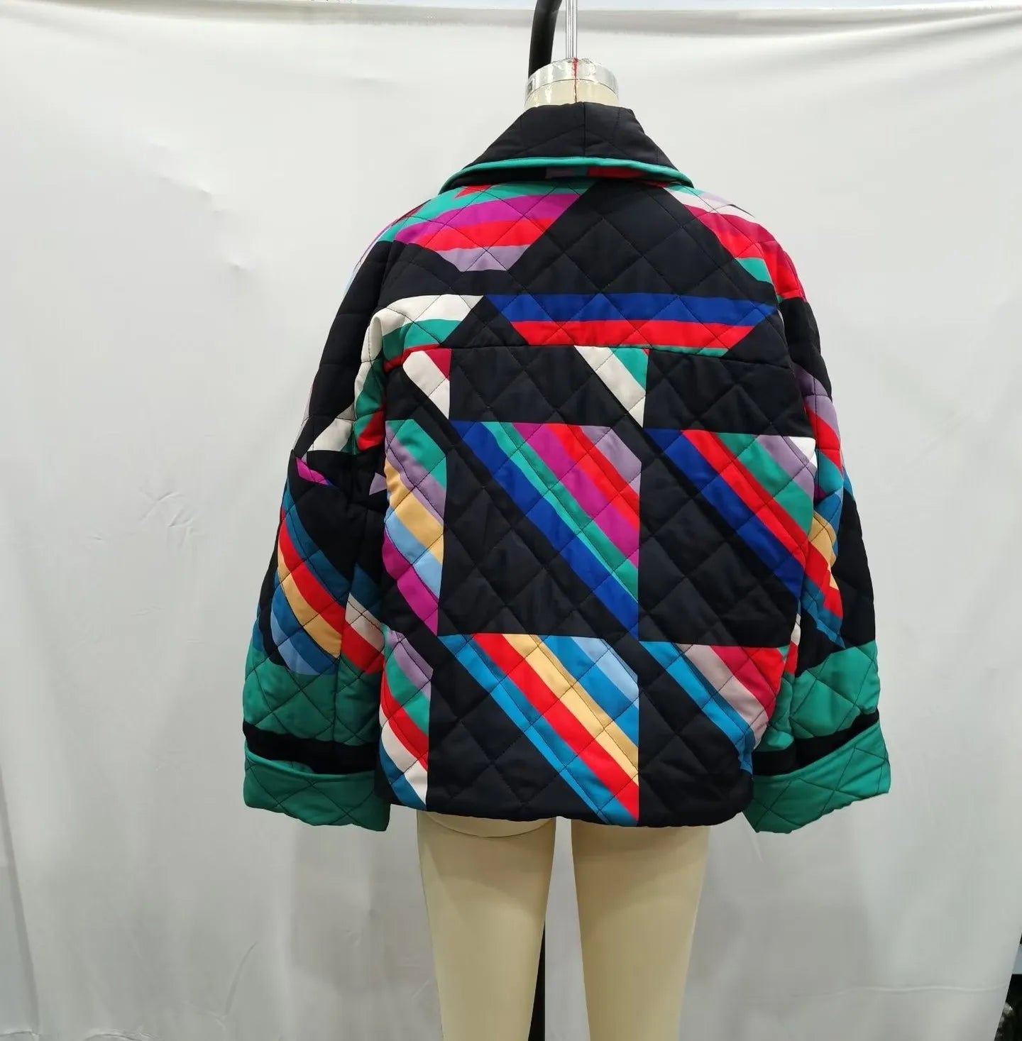 2025 Autumn New Product European Style Women's Vintage Printed Loose Floral Cotton Jacket Fashion Long Sleeve Coat