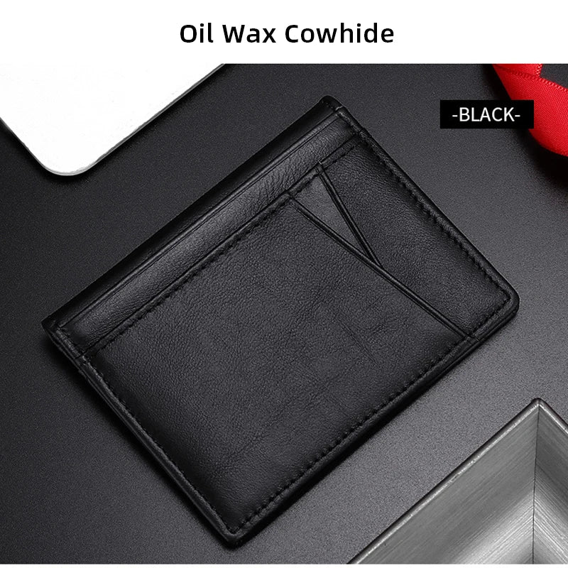 Buylor Men's Wallet Soft Super Slim Wallet Genuine Leather M