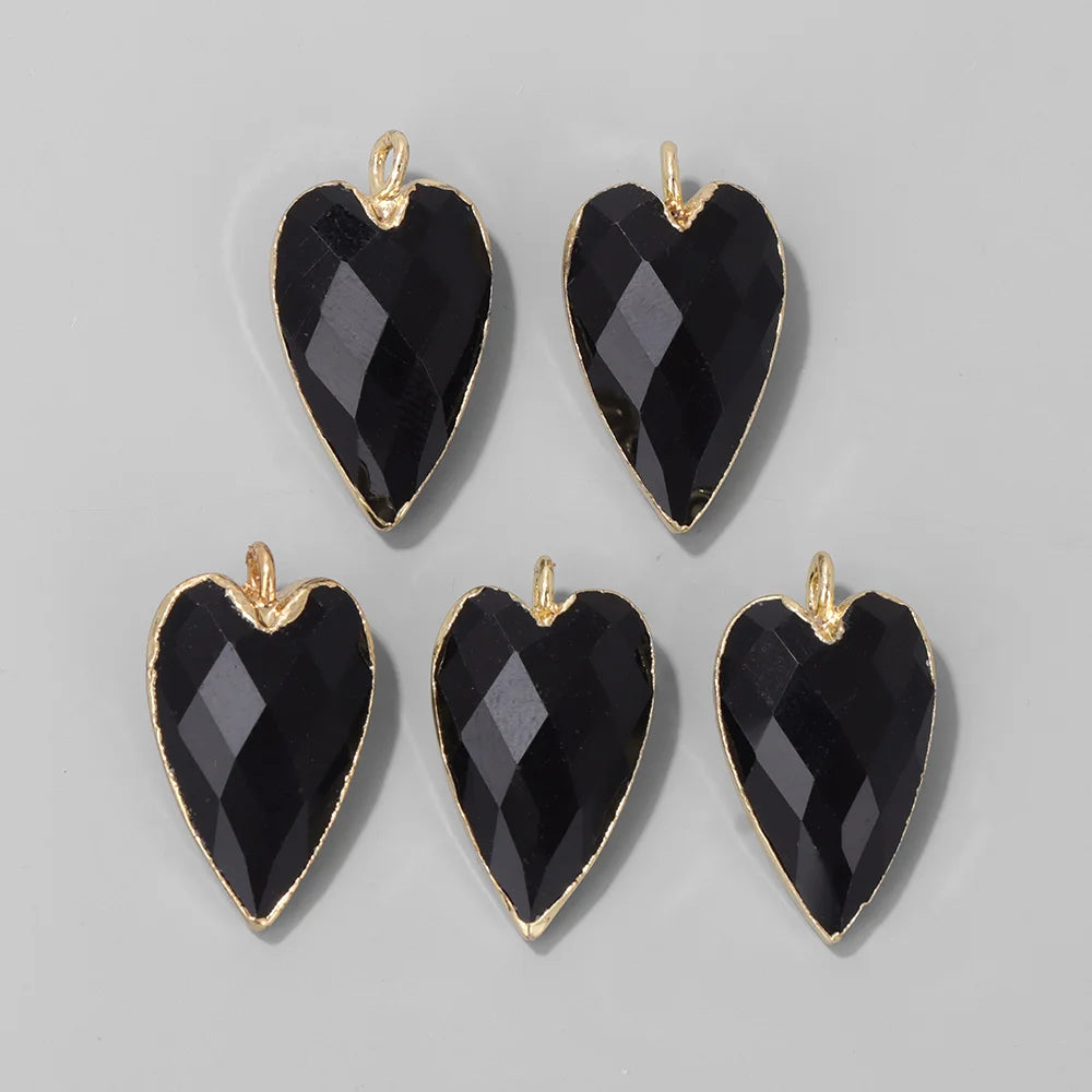 Heart Stone Pendant Set