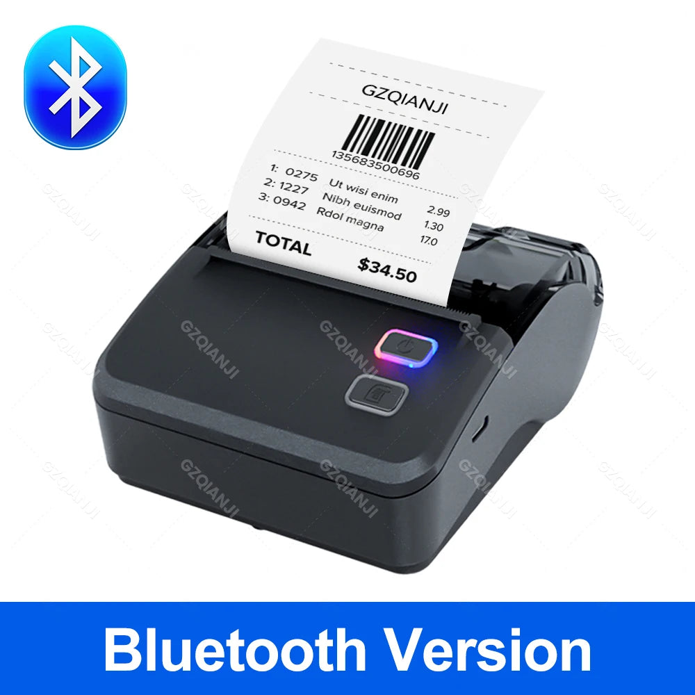Newest WiFi Bluetooth 3" 80mm Mini Thermal Printer Wireless Portable Receipt Printer Support PC Android iOS Business Home Store