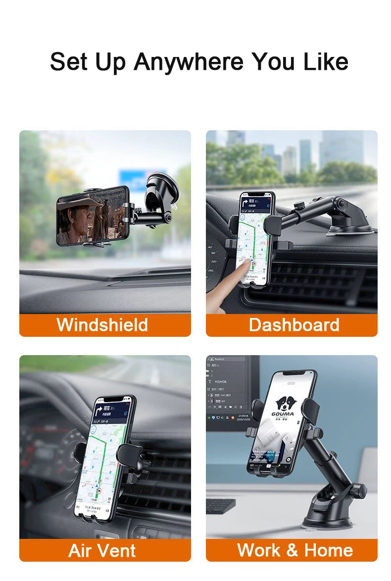 Car Sucker Phone Holder Mount Stand Portable Phone Stand Ext