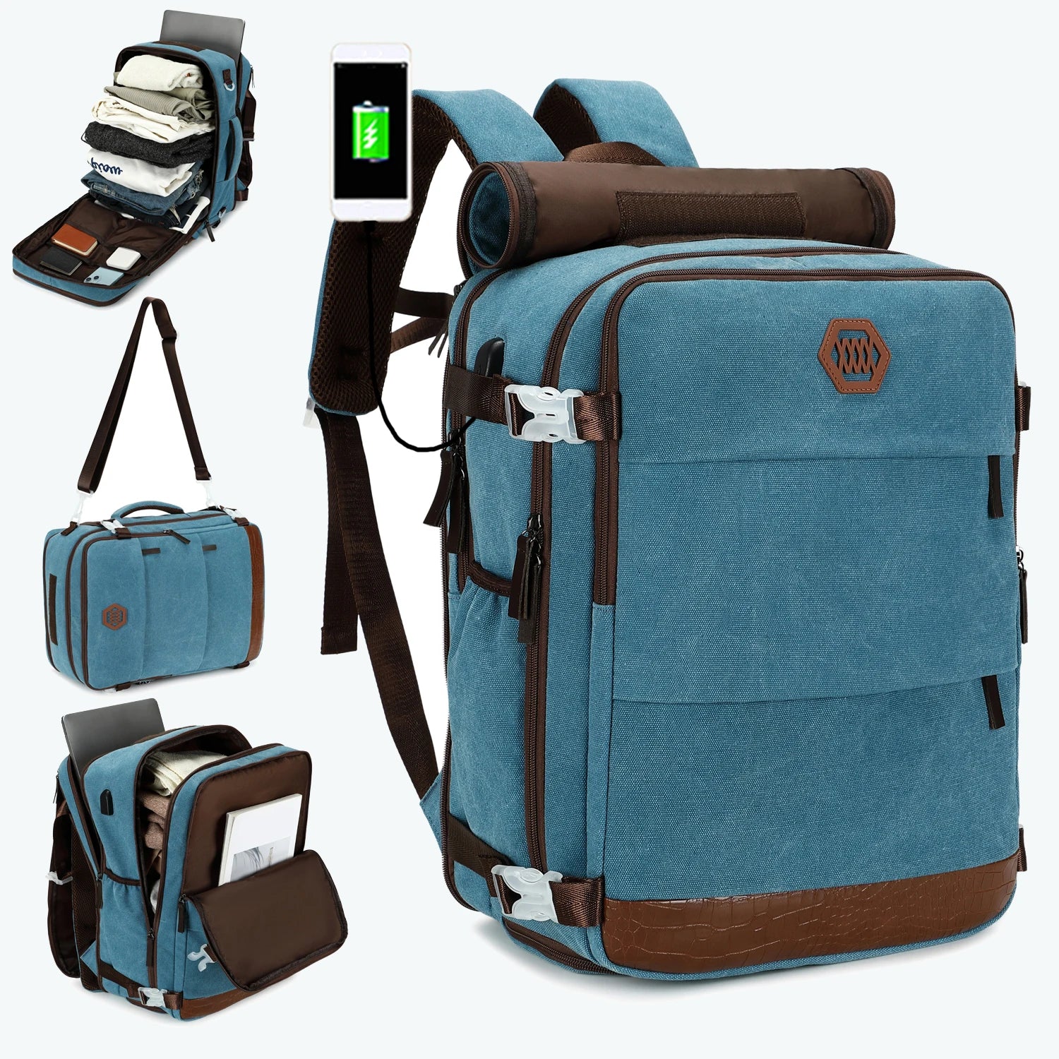 15.6-inch large capacity waterproof laptop backpack