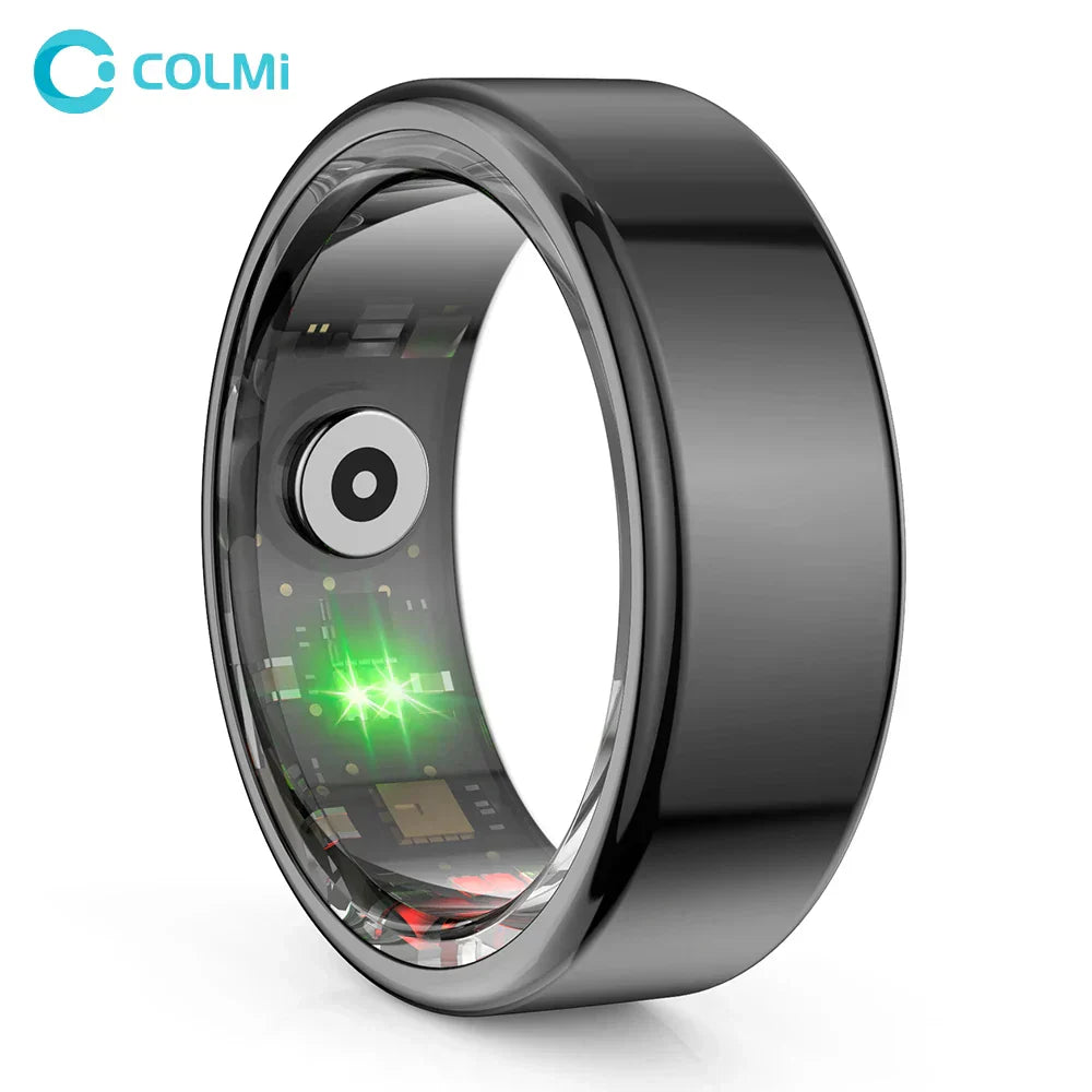 Titanium Steel Smart Ring with Health Monitoring, IP68 Water