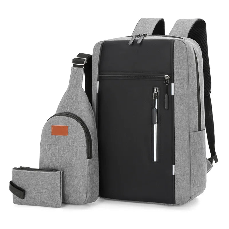 Women Fashion backpack soft leather multi-functional bag Polyester large capacity computer backpack