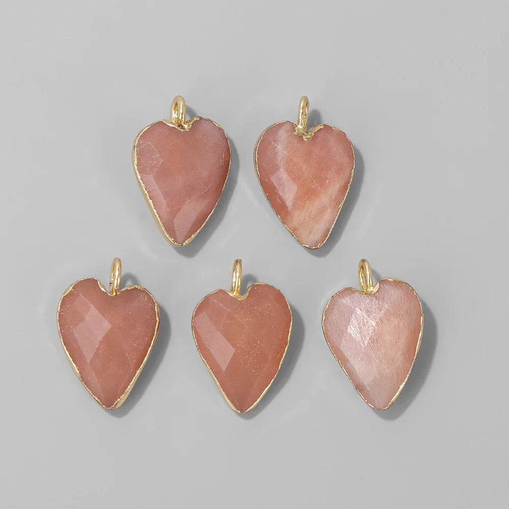 Heart Stone Pendant Set