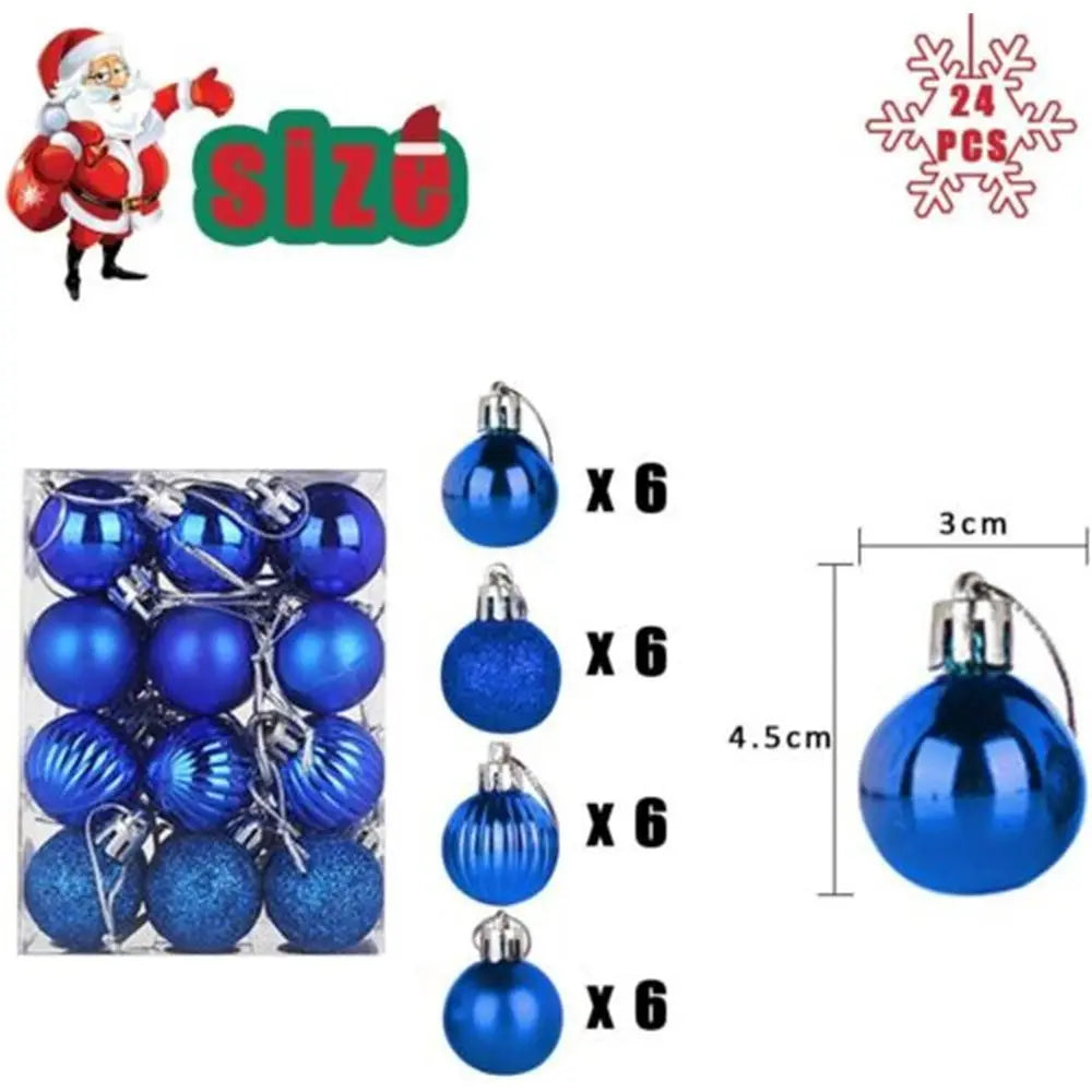 24pcs Christmas Ball Ornaments