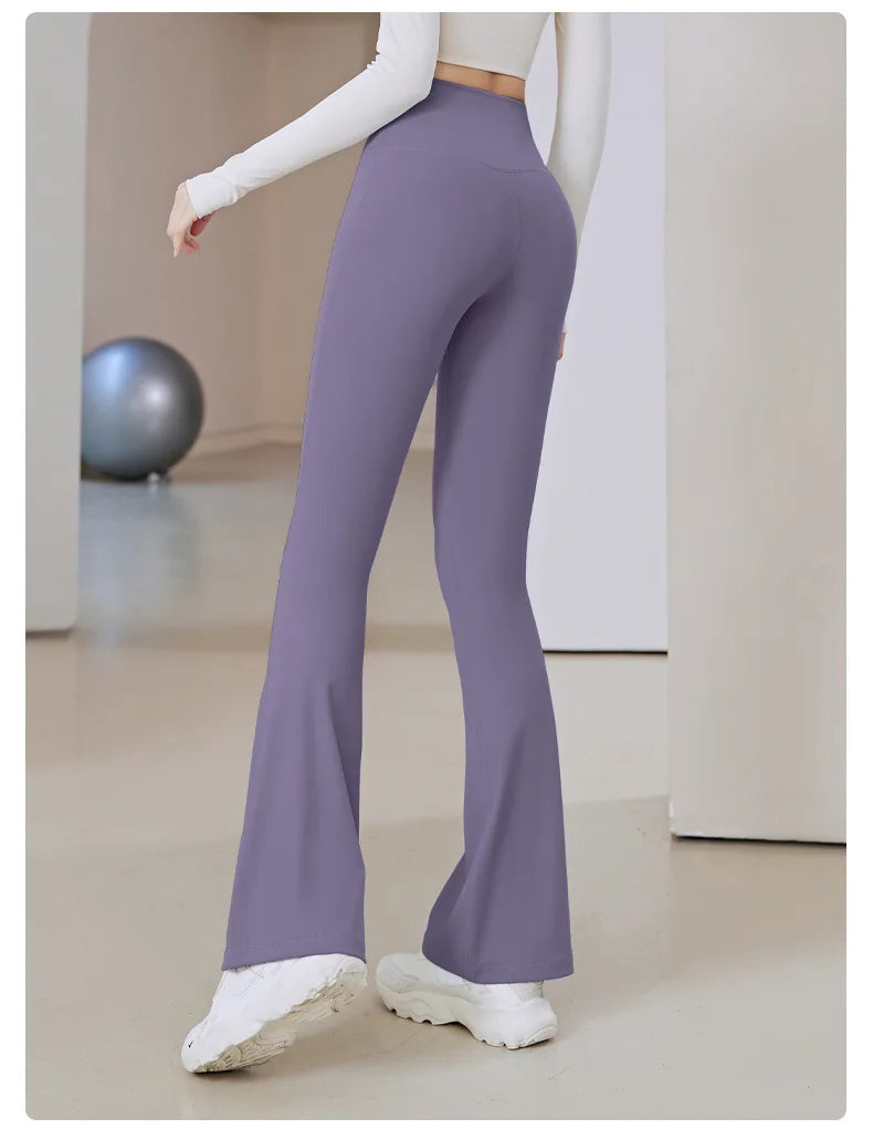 Women Flare Pants Slim High Waist Solid SexyShark Flare Pant