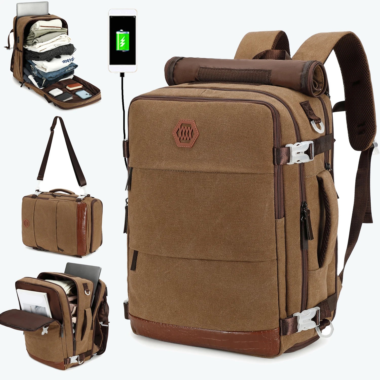 15.6-inch large capacity waterproof laptop backpack
