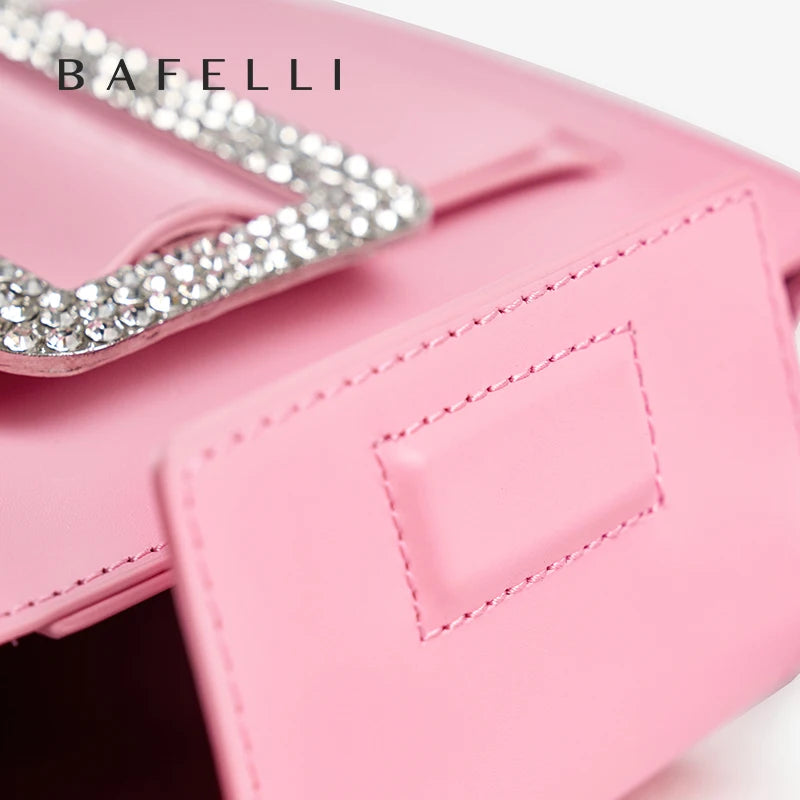BAFELLI 2023 NEW WOMEN'S FASHION PINK EVENING HANDBAG SHOULD