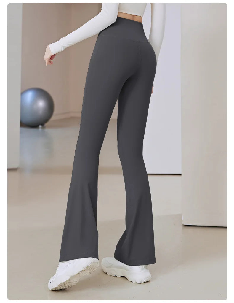Women Flare Pants Slim High Waist Solid SexyShark Flare Pant