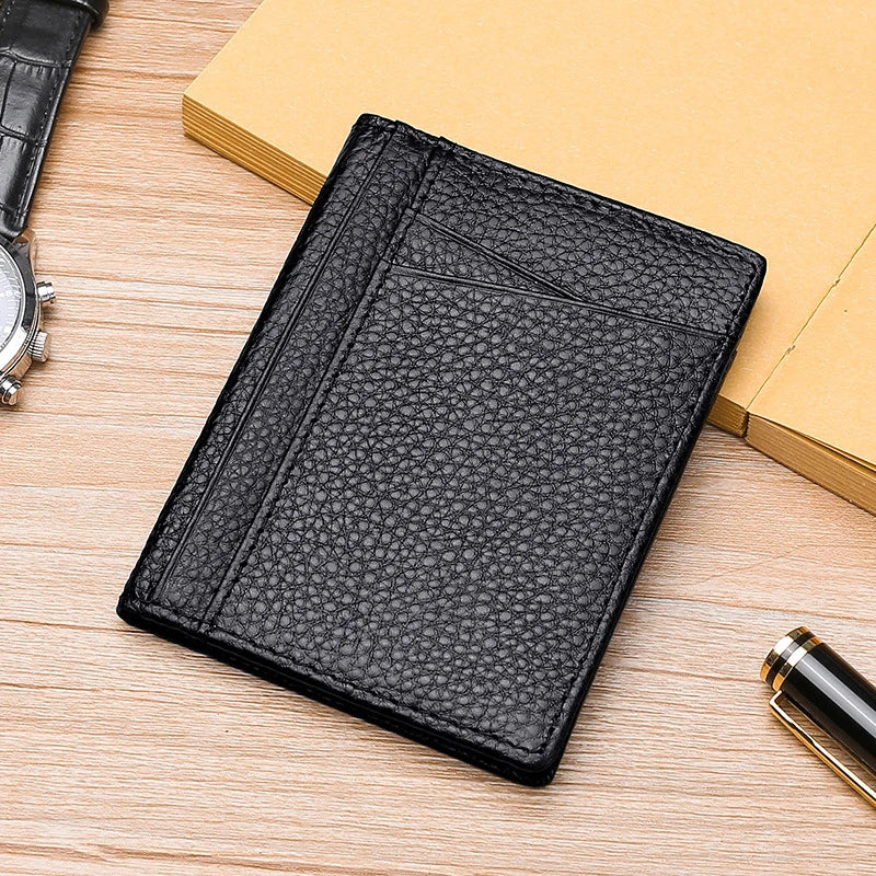 Buylor Men's Wallet Soft Super Slim Wallet Genuine Leather M