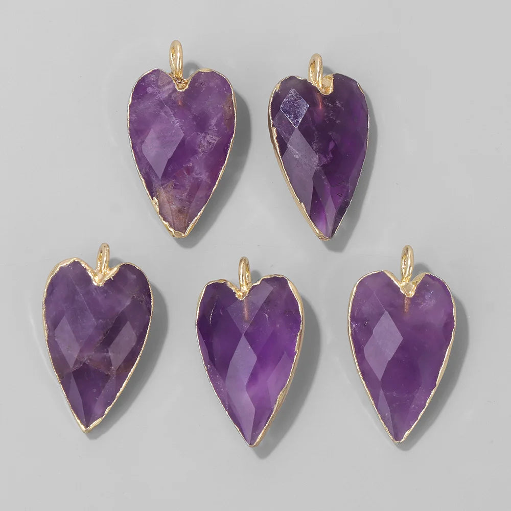 Heart Stone Pendant Set