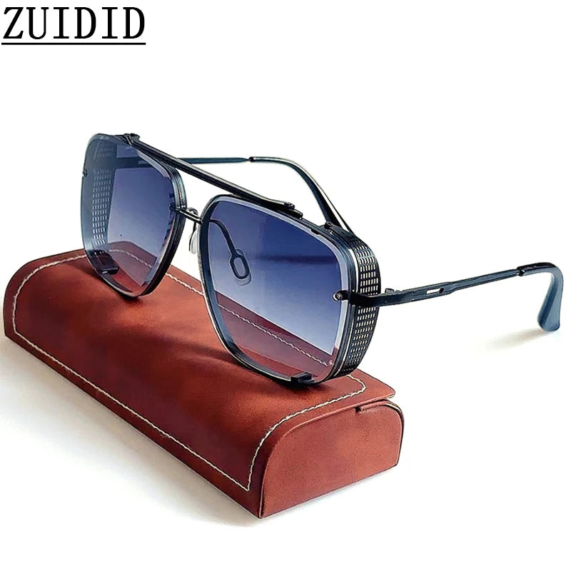 Vintage Steampunk Sunglasses Men Punk Oversized  Sunglasses Women Trendy Retro Square Gafas De Sol Hombre Lunette Soleil Femme