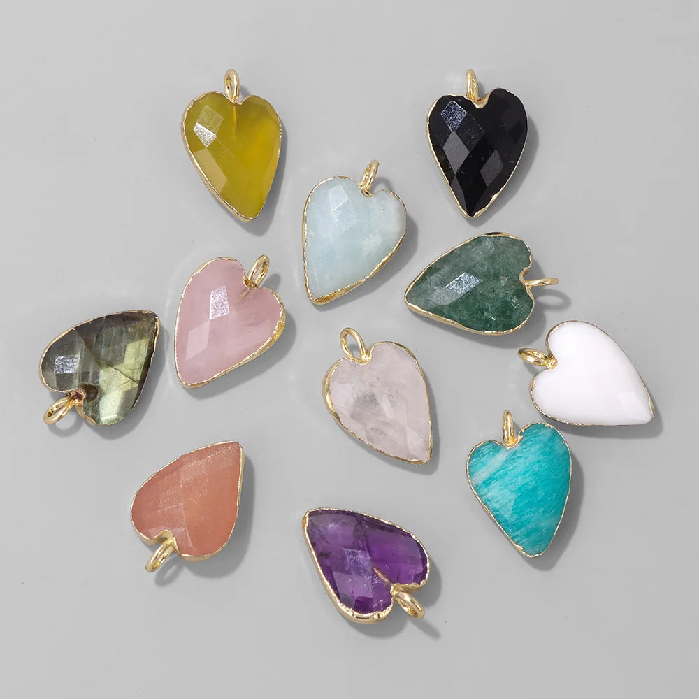 Heart Stone Pendant Set
