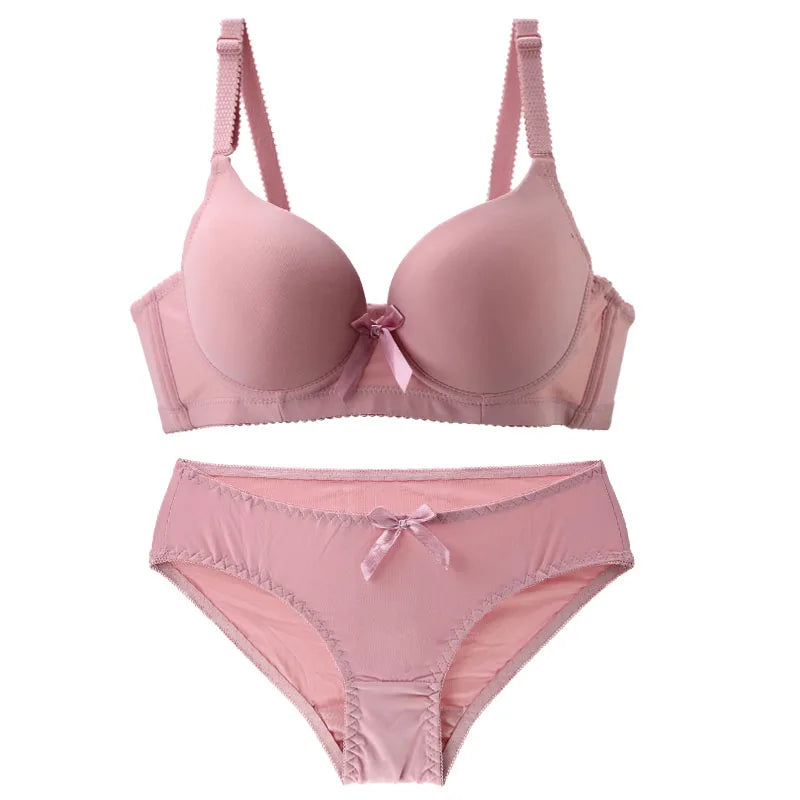2022 New Sexy 34-42 BC Cup Bras Set For Women Brassiere Pink