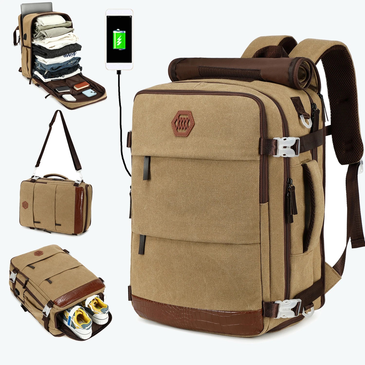 15.6-inch large capacity waterproof laptop backpack