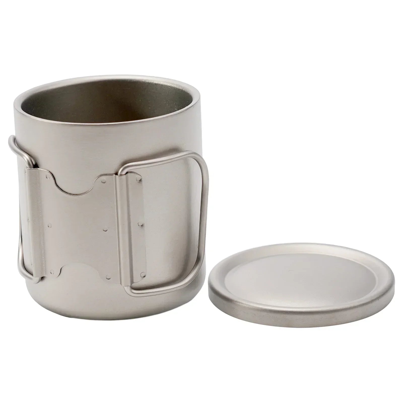 1pc Titan-ium Cup With Drawstring Sack Double Wall Insulates
