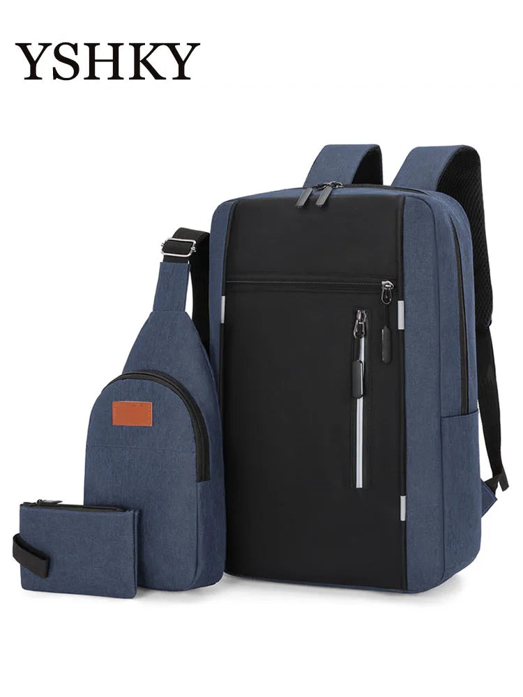 Women Fashion backpack soft leather multi-functional bag Polyester large capacity computer backpack